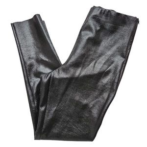NWT Zara Faux Leather Snakeskin/Reptile Hi-Rise Leggings // Size Small